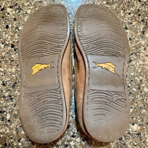 TOMMY BAHAMA, BROOKS BAY, MENS, LEATHER WEAVE LOAFER IN CARAMEL BROWN. SIZE 12M - Picture 9 of 9